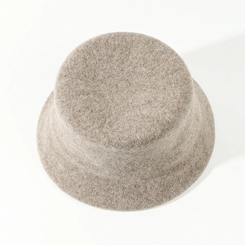 100% Wool Bucket Hat, Solid color