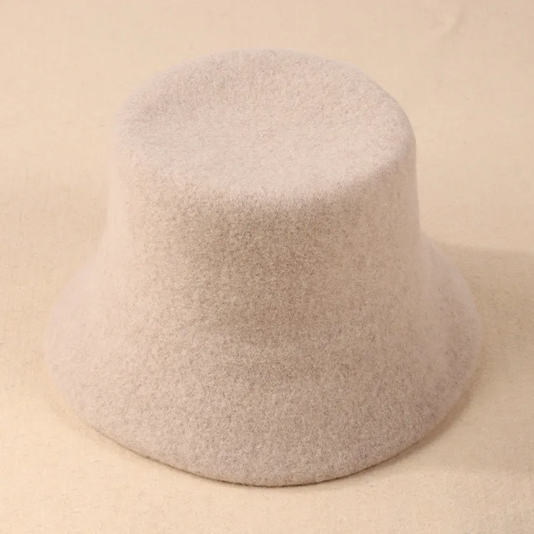 100% Wool Bucket Hat, Solid color