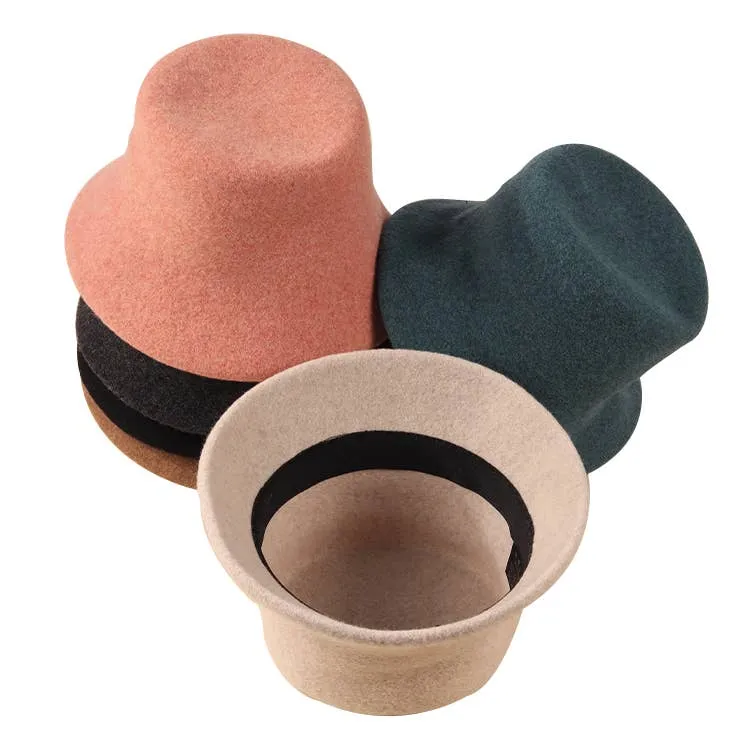 100% Wool Bucket Hat, Solid color