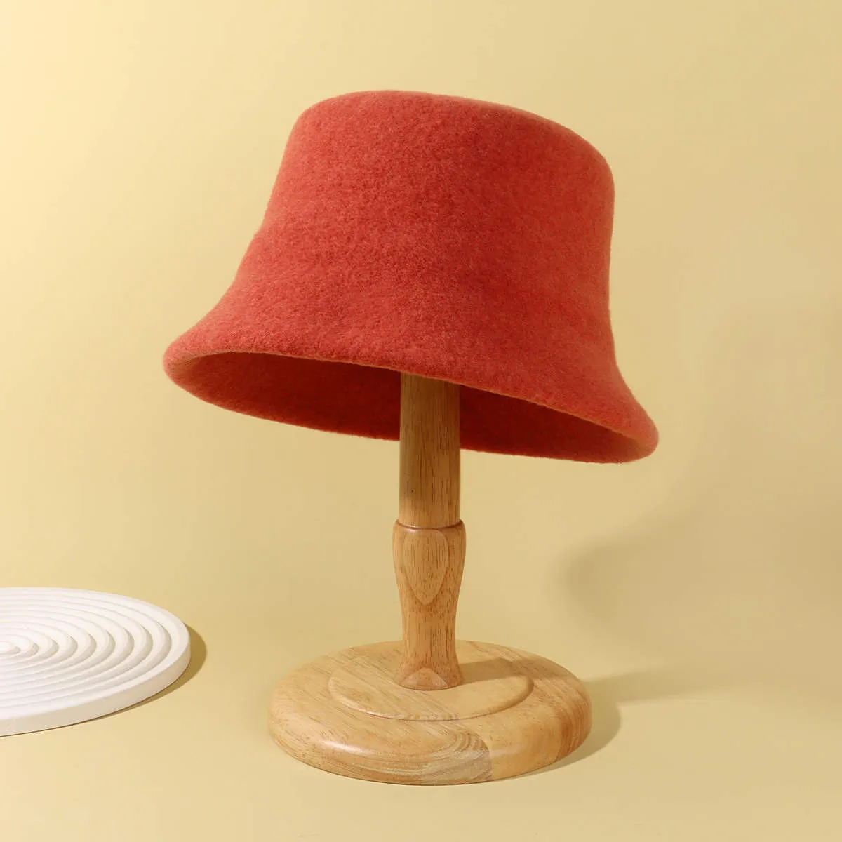 100% Wool Bucket Hat, Solid color