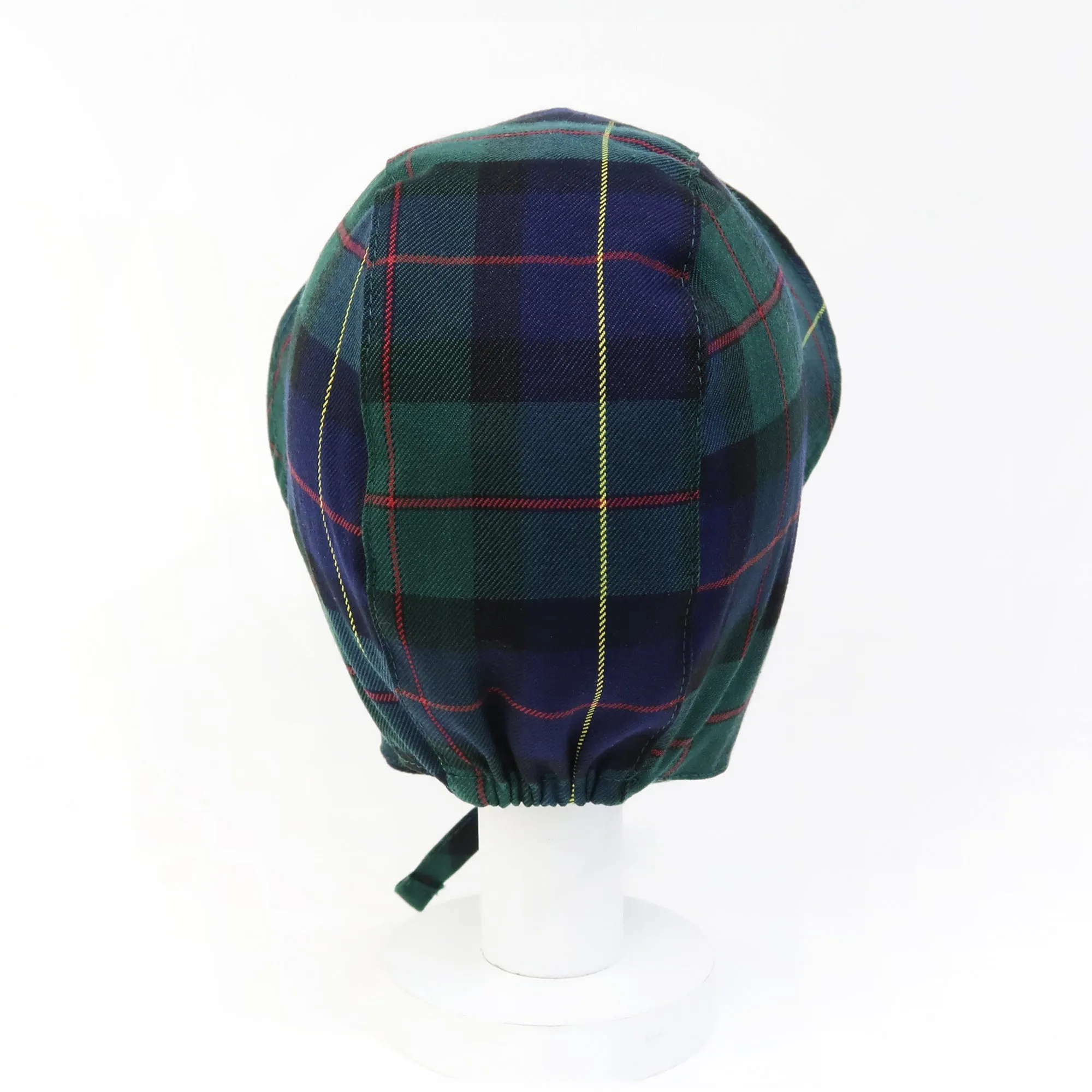 Baby Denim Plaid Brimmed Bonnet Hat | Navy Plaid