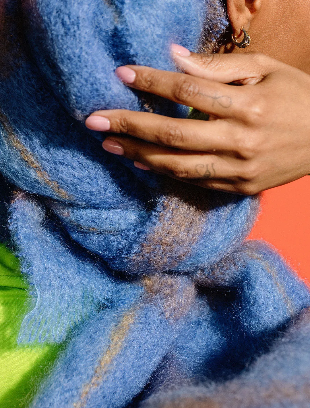 Bluebird Drumin Mohair Scarf