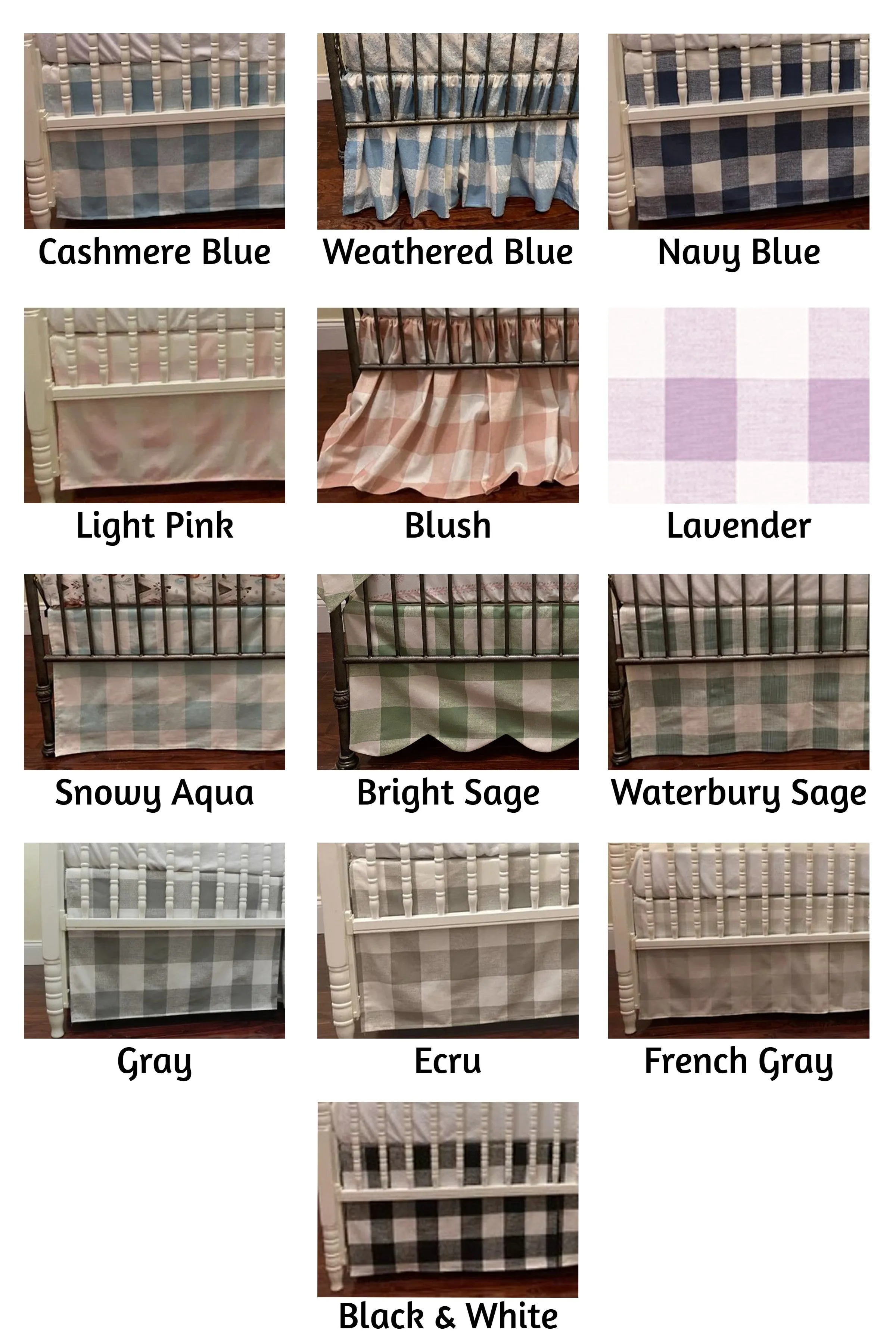 Buffalo Plaid Curtain Panels - Choose Your Color