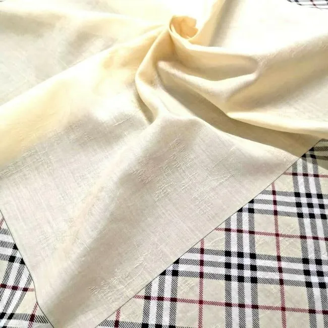 Burberry Nova Check Plaid Haymarket Print Cotton Silk Scarf