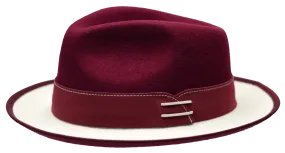 Burgundy Outcast Collection Bruno Capelo Wool Felt Fedora Men's Hat
