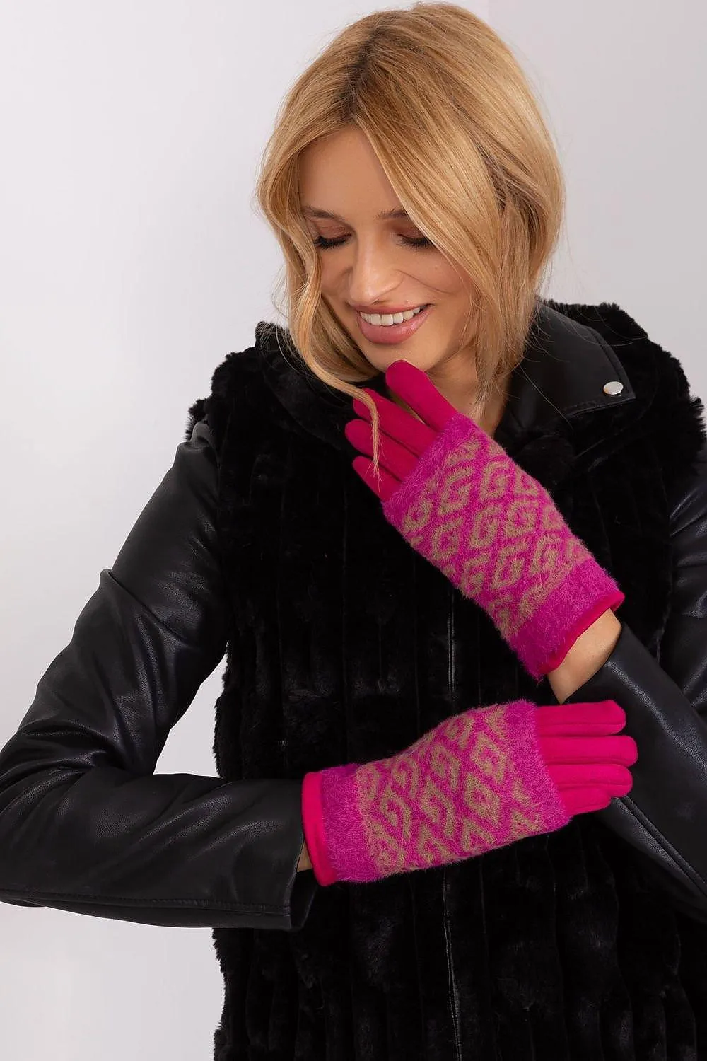 Chic Floral Touchscreen Winter Gloves