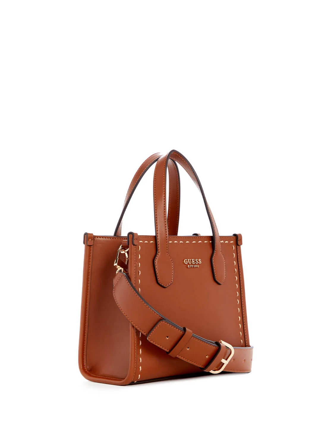 Cognac Brown Silvana Mini Tote Bag