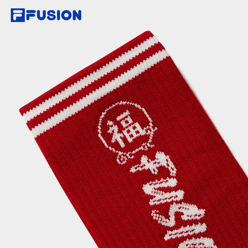 FILA FUSION INLINE FILA FUSION LIFE ACCESSORIES Unisex Socks Gift Set (4pcs) (Black/White/Red)