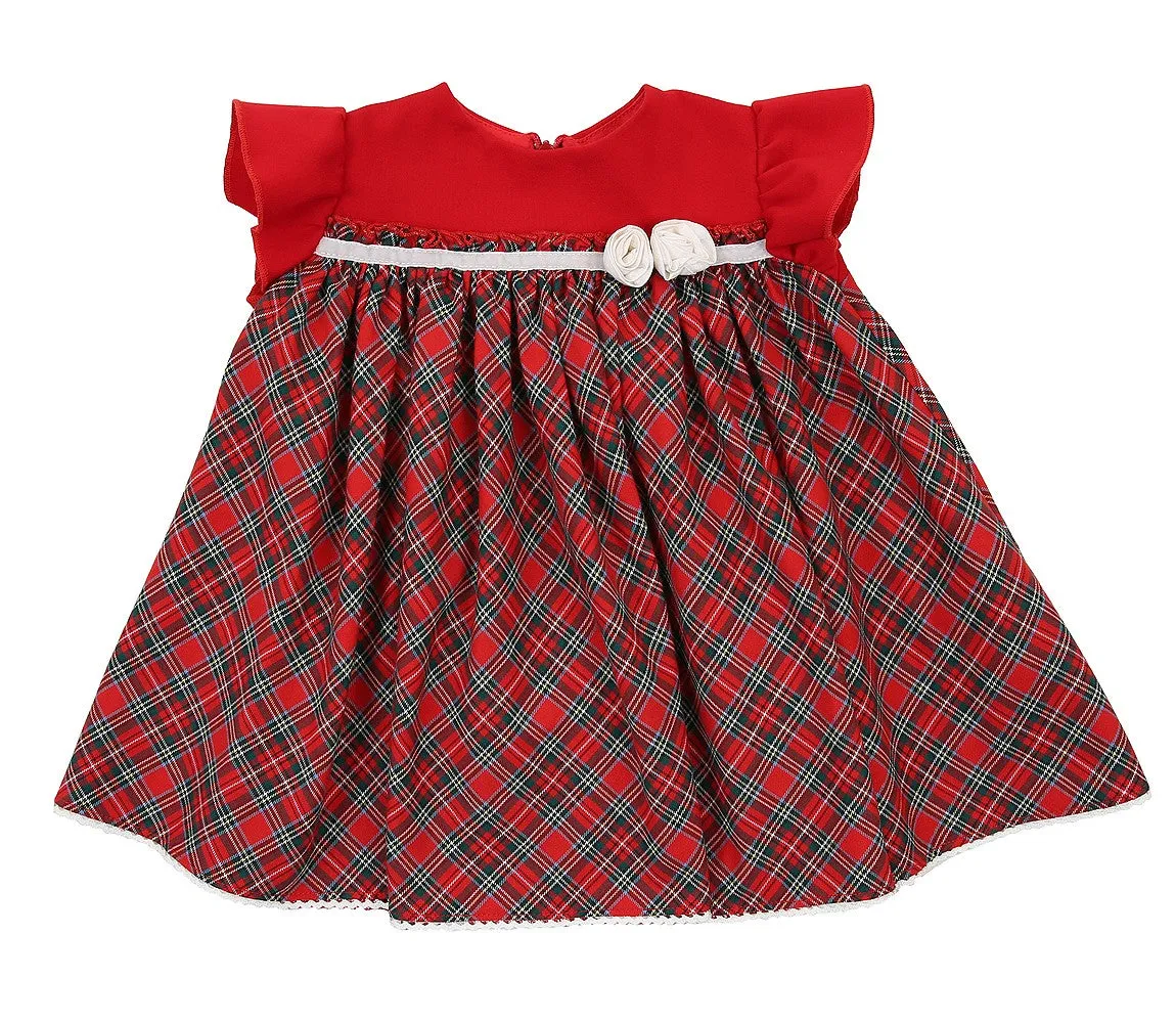 Il Tesoro di Magnolia Baby Girls Red Holiday Plaid Dress Set