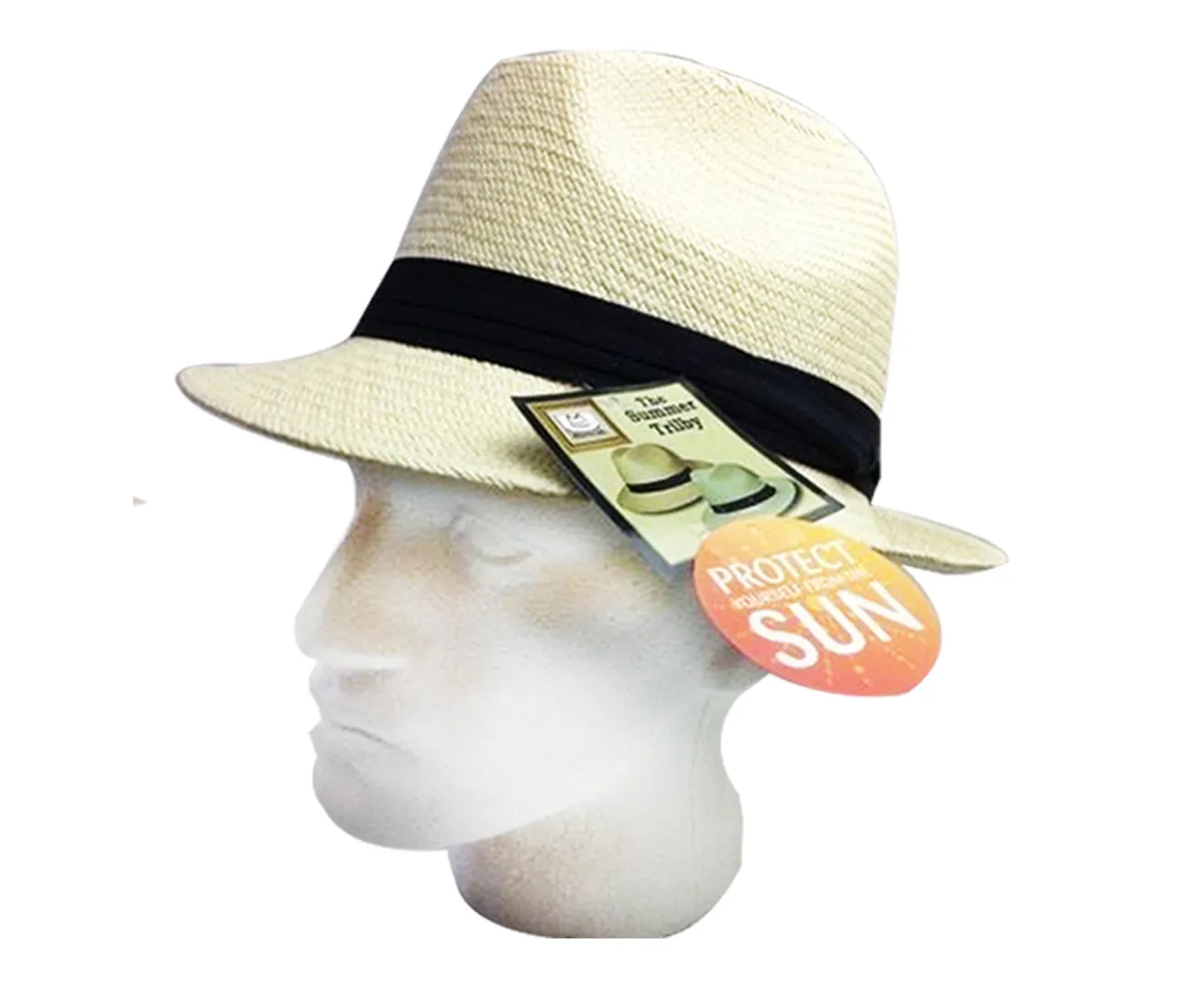 MELBOURNE HATS Trilby Ecuadorian Palm Straw Hat Handwoven Summer Panama Fedora