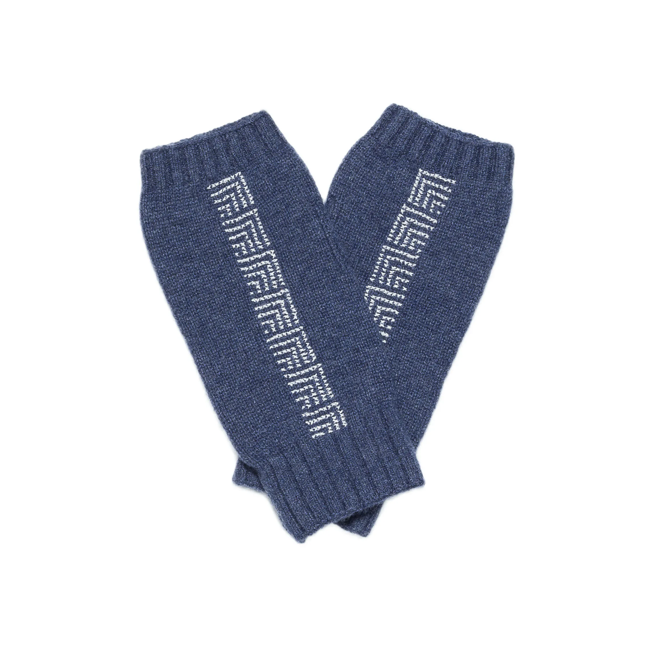 NOTTE BLUE CASHMERE MITTENS