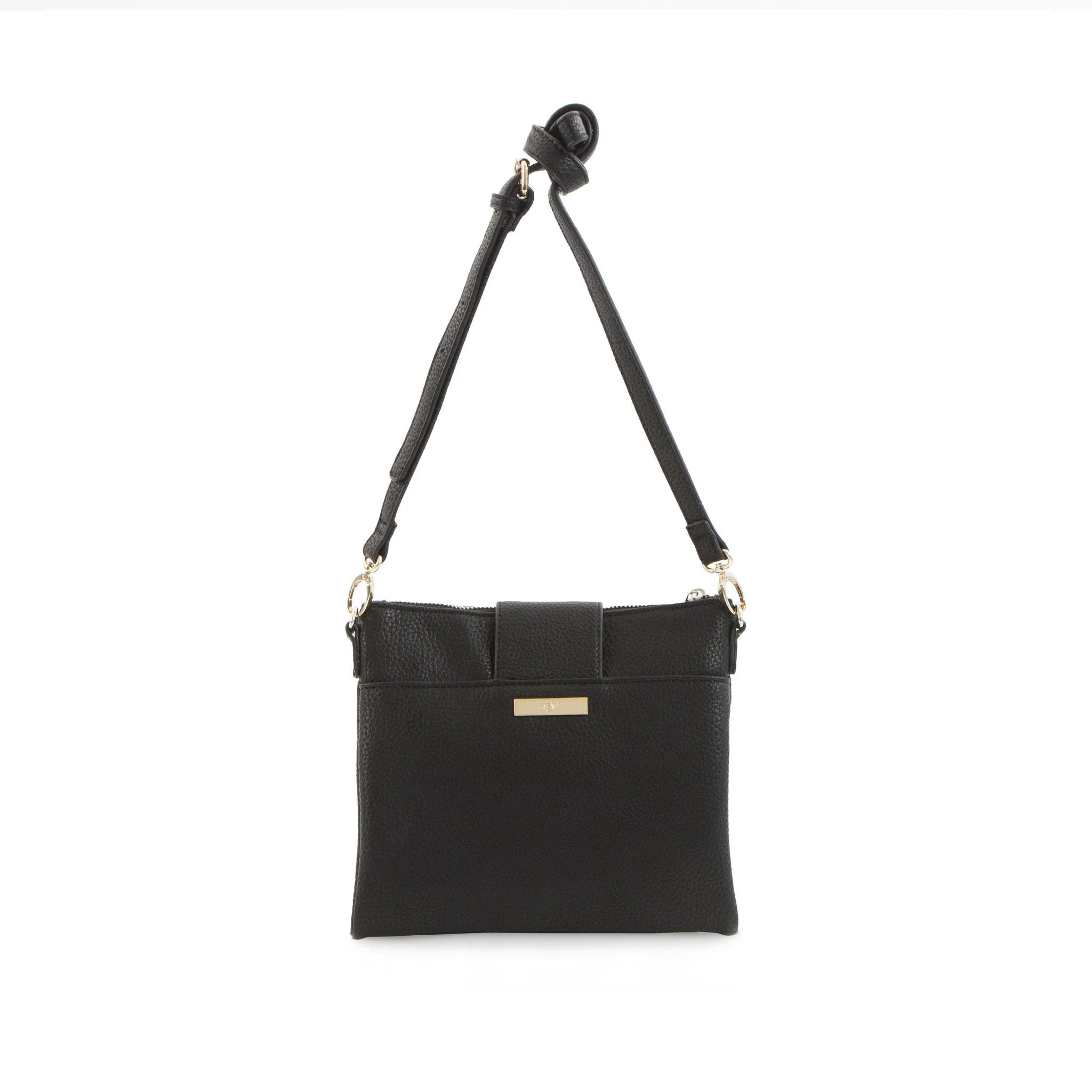 Spring Bliss Double Zip Crossbody - Black