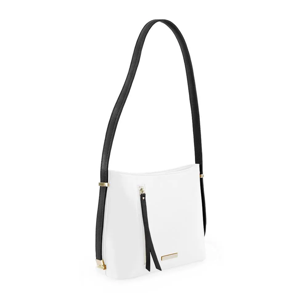 True Blue Colour Block Shoulder Bag - Black/White