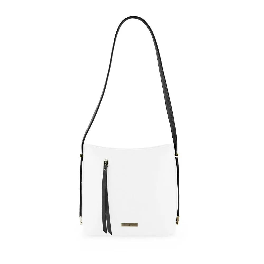 True Blue Colour Block Shoulder Bag - Black/White