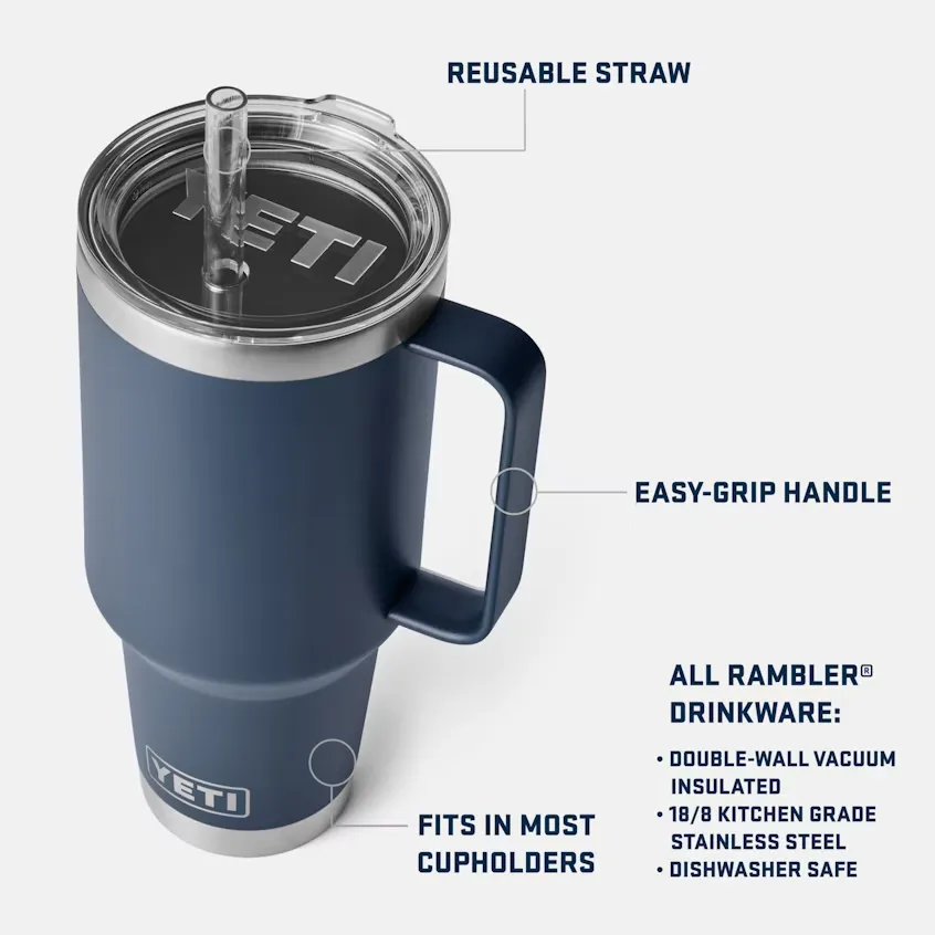 Yeti Rambler 42 oz Straw Mug- Key Lime